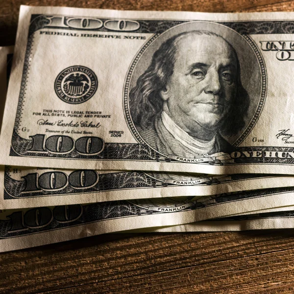 100 dolarů bankovky — Stock fotografie