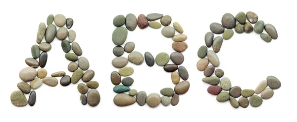 Alfabeto de pedras oceânicas — Fotografia de Stock