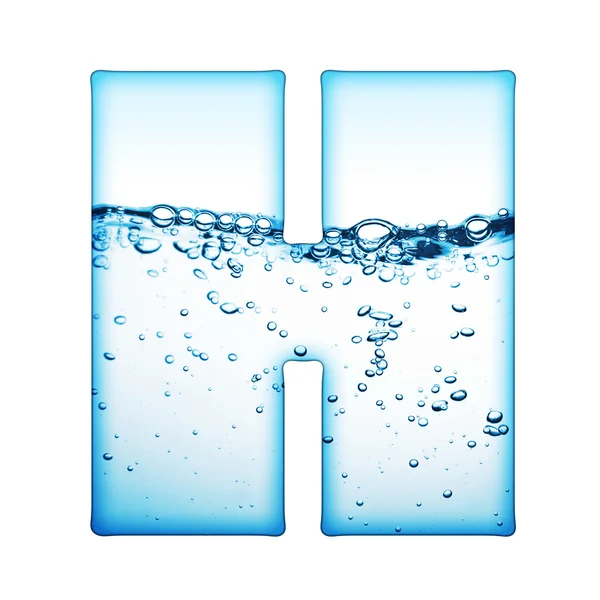 Letra de água — Fotografia de Stock