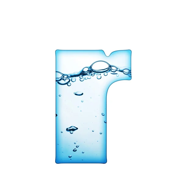 Letter of water — Stock Photo, Image