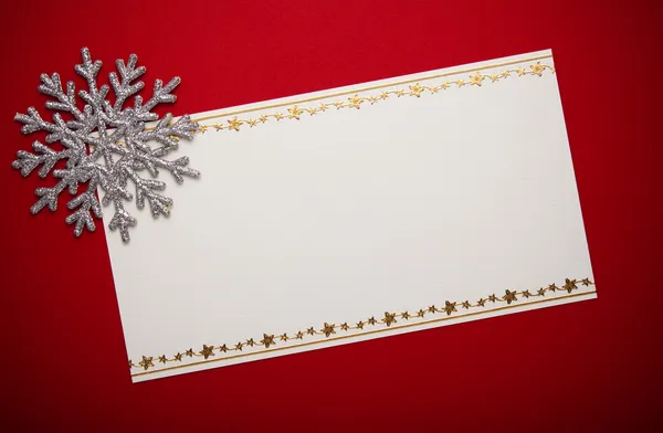 Kartu a Vánoční dekorace — Stock fotografie