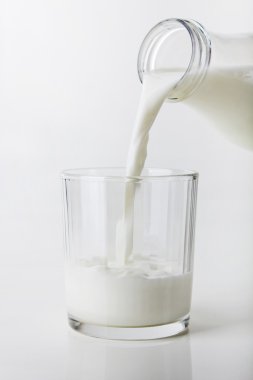 Milk in a glass clipart