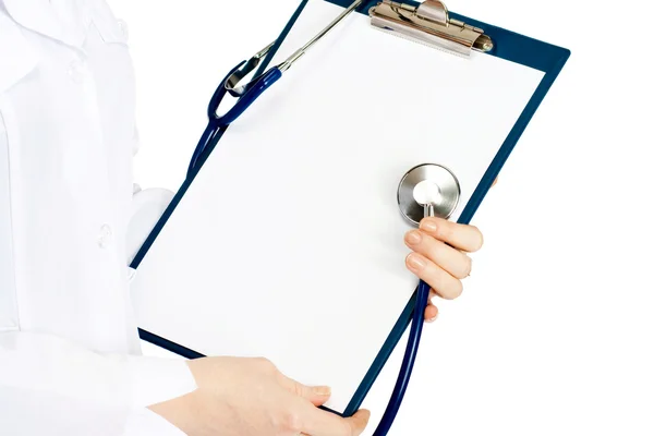 Medical doctor with clipboard — Stock Photo, Image