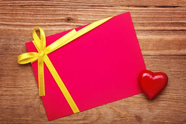 Fiyonklu hediye kartı — Stok fotoğraf