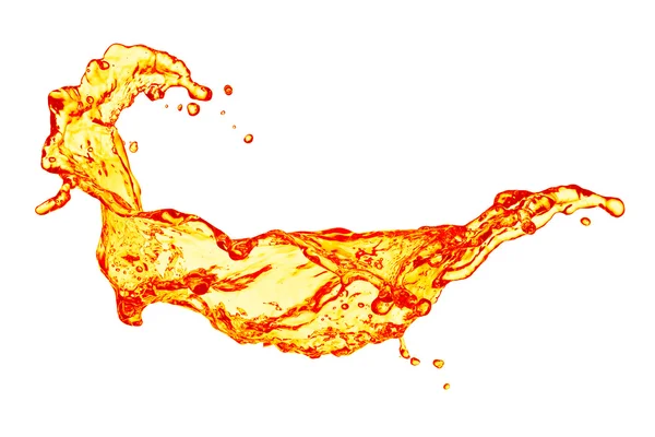 Stříkající vodě, oranžová — Stock fotografie