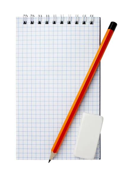 Блокнот і олівець — стокове фото