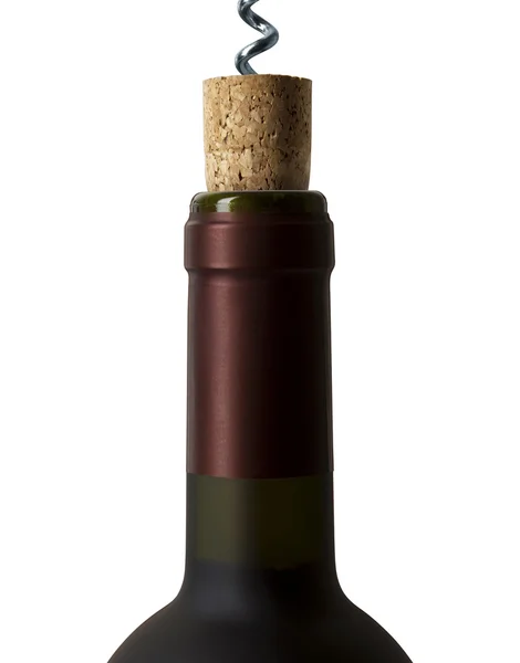 Öppnande av en flaska vin — Stockfoto