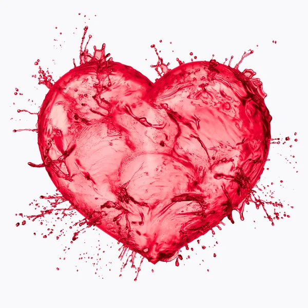 Valentine coração, respingo — Fotografia de Stock