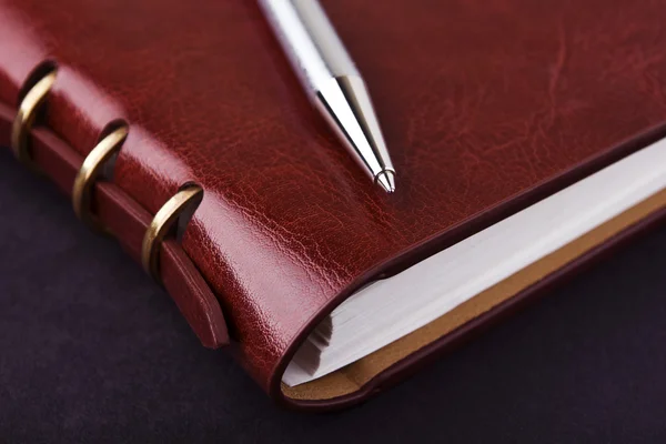 Notebook con pluma — Foto de Stock