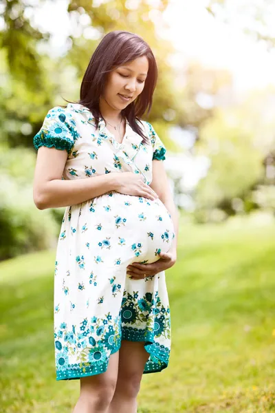 Hamile Asyalı kadın — Stok fotoğraf