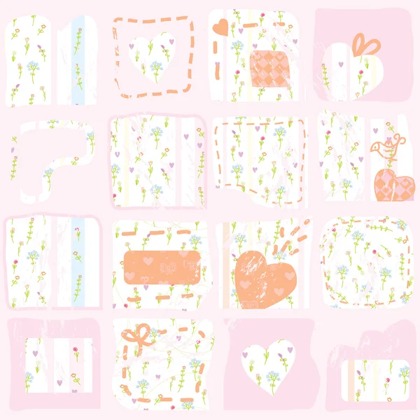 粉红色的花卉图案背景 — 图库矢量图片