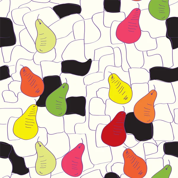 Pear のシームレスなパターン — ストックベクタ