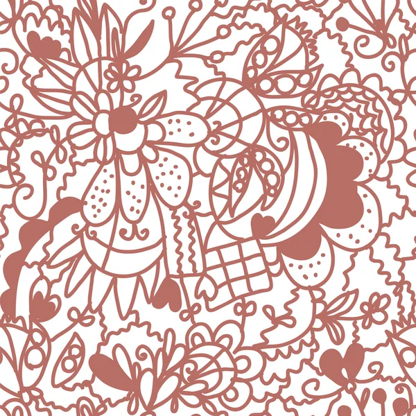 Floral valentine seamless wallpaper — Stock Vector