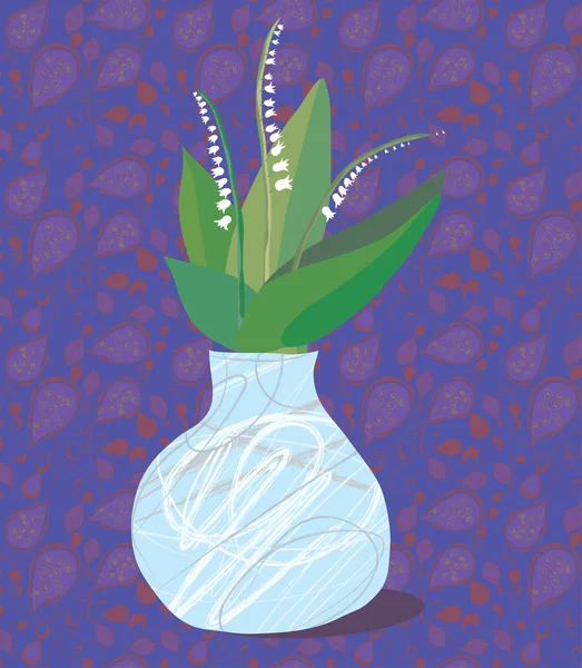Carte de vœux Lily avec motif — Image vectorielle
