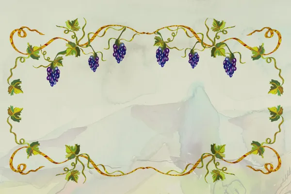Grunge de fondo de marco de uva — Foto de Stock