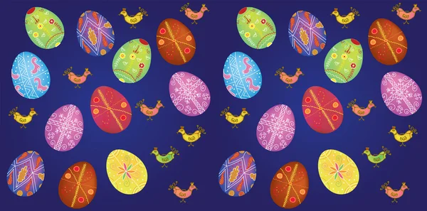 Пасхальный фон с яйцами — стоковый вектор