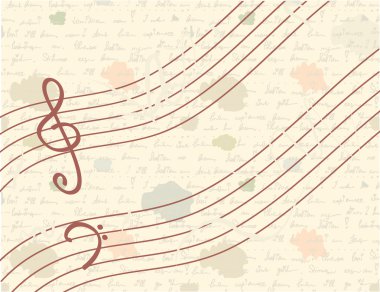 Musical vintage background clipart