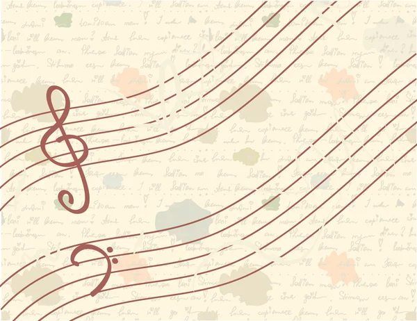 Музыкальный винтажный фон — стоковый вектор