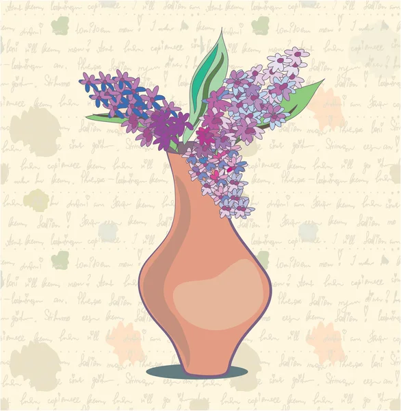 Lilac fundo vintage cartão —  Vetores de Stock