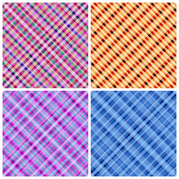 stock vector Set of 4 seamless pinstripe pattern.