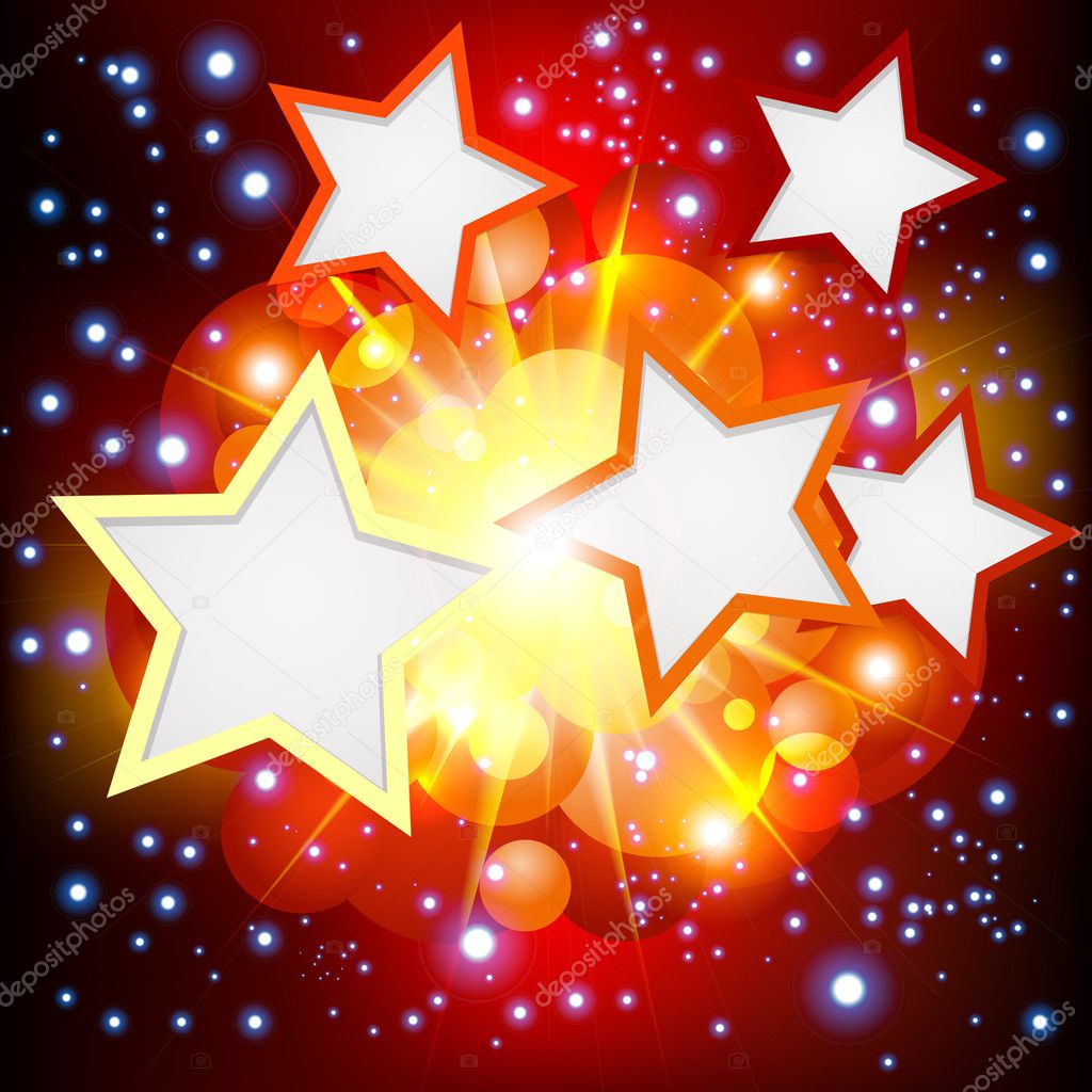 Brightly Explosion Background with many stars.