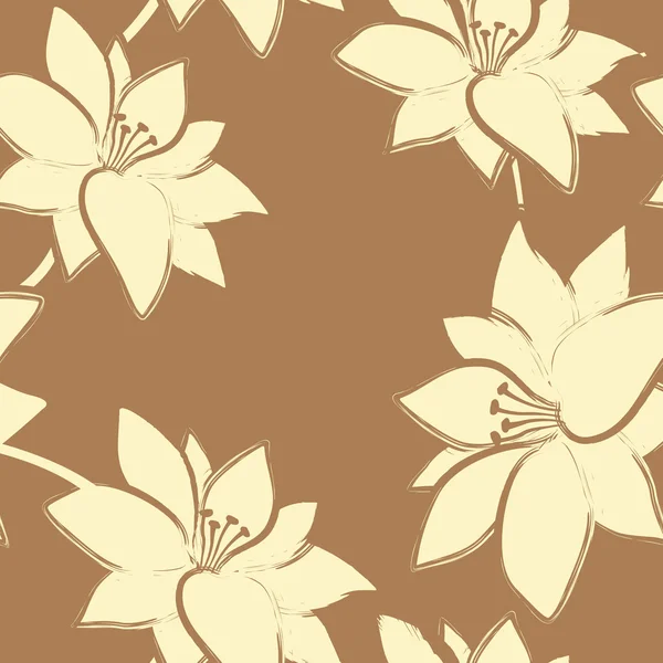 Motif floral vectoriel sans couture. — Image vectorielle