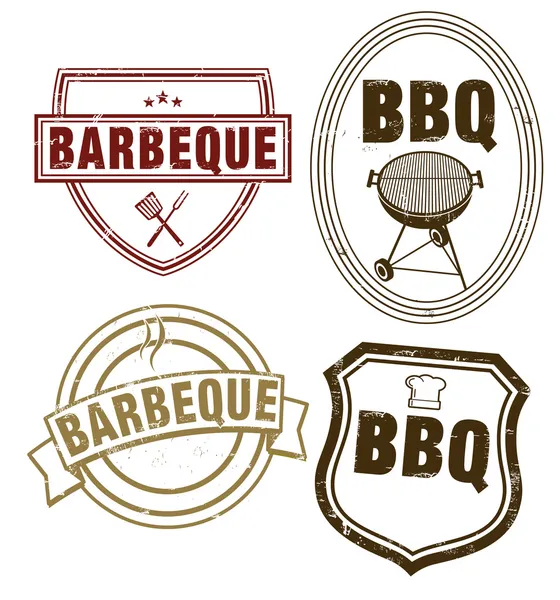 BBQ Stamping — Stock Vector