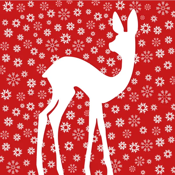Bambi på röd bakgrund — Stock vektor