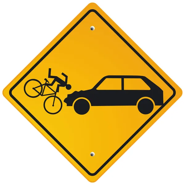Caution cyclists — Stock Vector