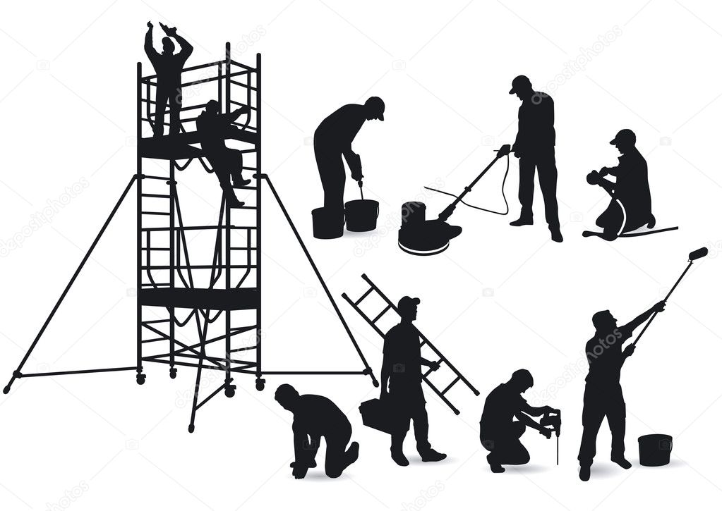 Craftsmen and scaffolding