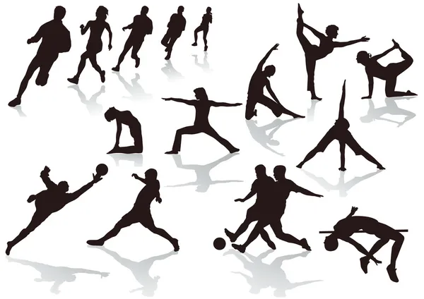 Спортсмены и спортсменки — стоковый вектор