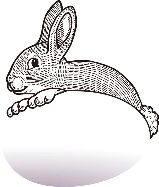 Великодній кролик з яйцем — стоковий вектор