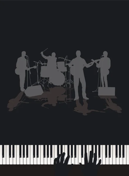 Band et Piano — Image vectorielle