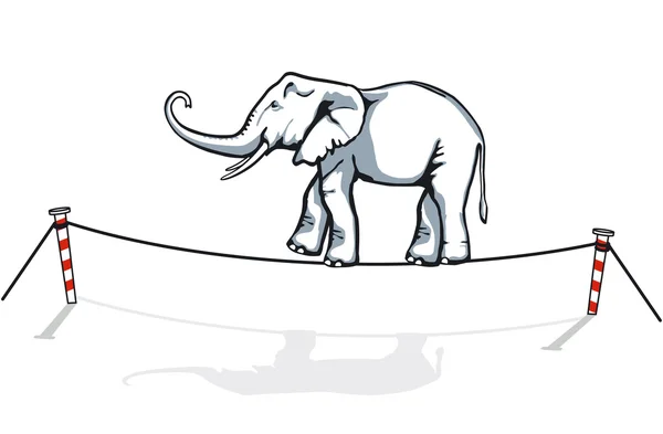 Balanceamento dos elefantes —  Vetores de Stock