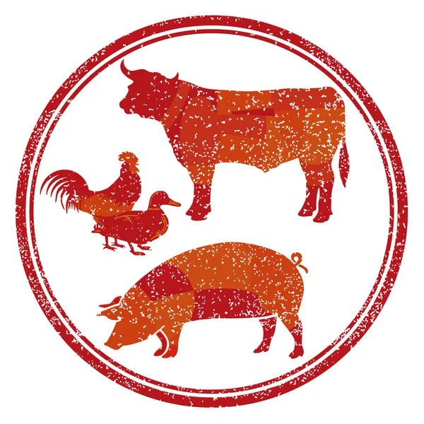 肉製品の記号 — ストックベクタ