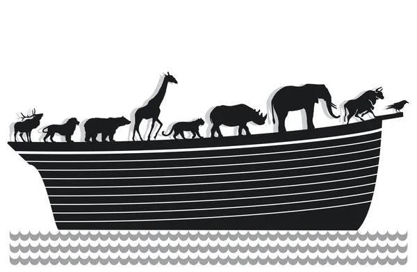 Arche et animaux — Image vectorielle