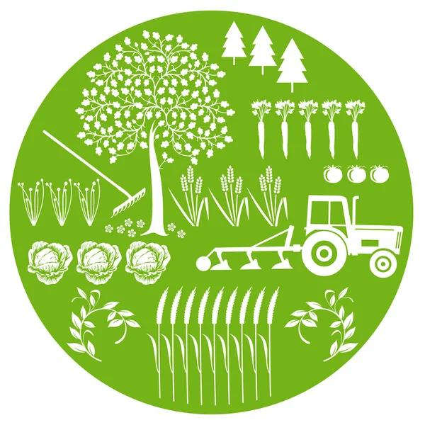 Jordbruk och naturliga — Stock vektor