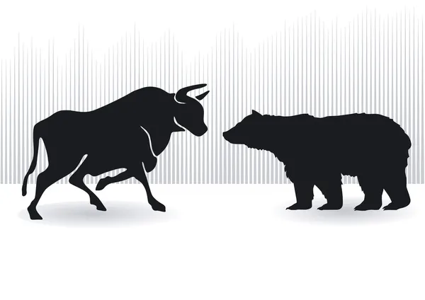 Byki i niedźwiedzie — Wektor stockowy