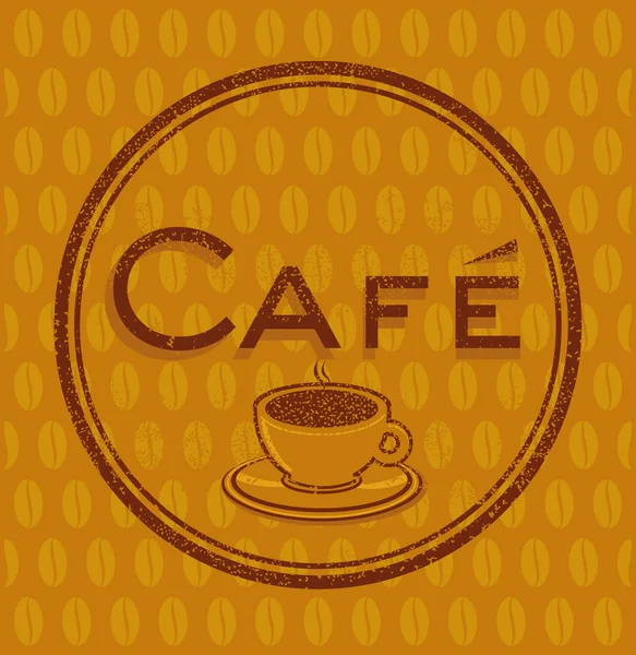 Kahvehane Cafe işareti — Stok Vektör