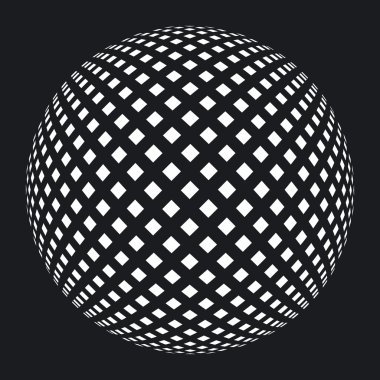 Ball grid on black clipart