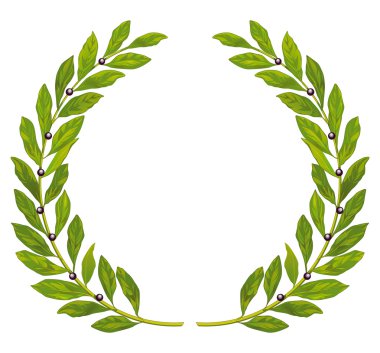 Laurel wreath and laurel clipart