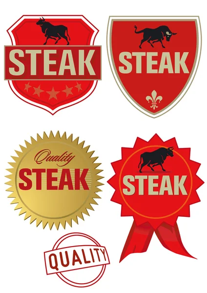 Steaketikett — Stockvektor