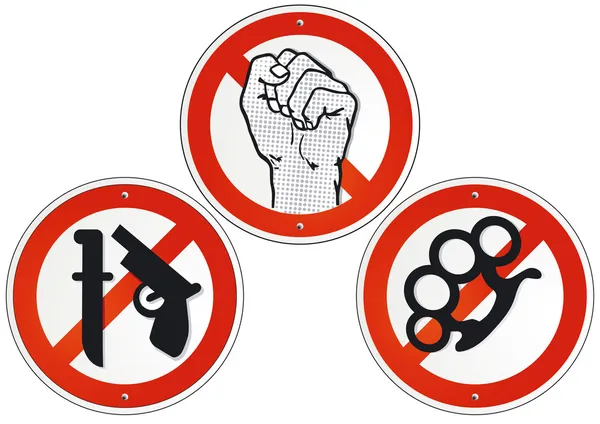 No violence no weapons — Stock Vector