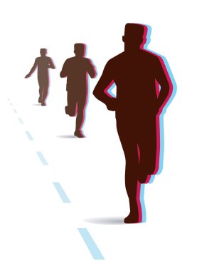 Long-distance running clipart