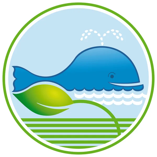 Velryba a životního prostředí — Stockový vektor