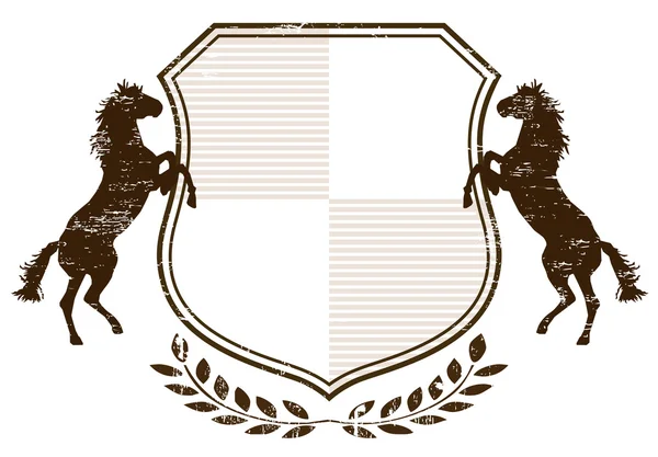 Герб з кіньми — стоковий вектор