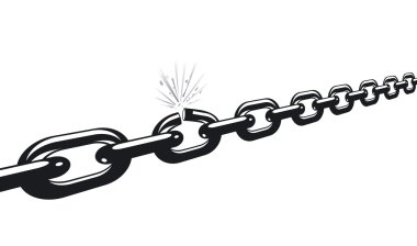Chain cracked clipart