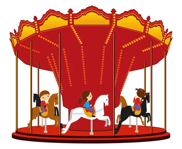 Children`s carousel — Stock Vector