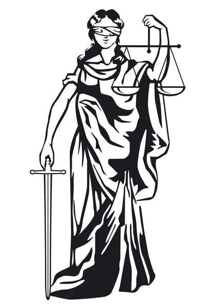 Статуя правосудия — стоковый вектор
