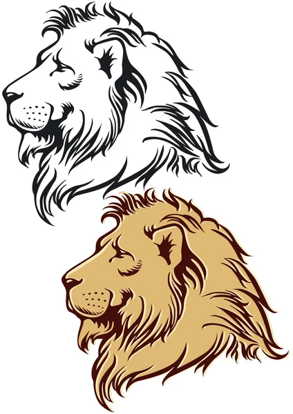 Лев в профіль — стоковий вектор